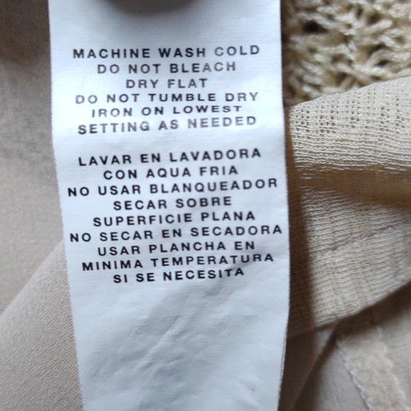 I Jeans by Buffalo Medium Cream waterfall style sheer & knit open Cardigan - Picture 11 of 12